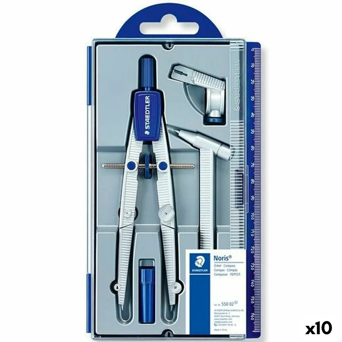 Compasso Staedtler 550 4 Pezzi Grigio (10 Unità)