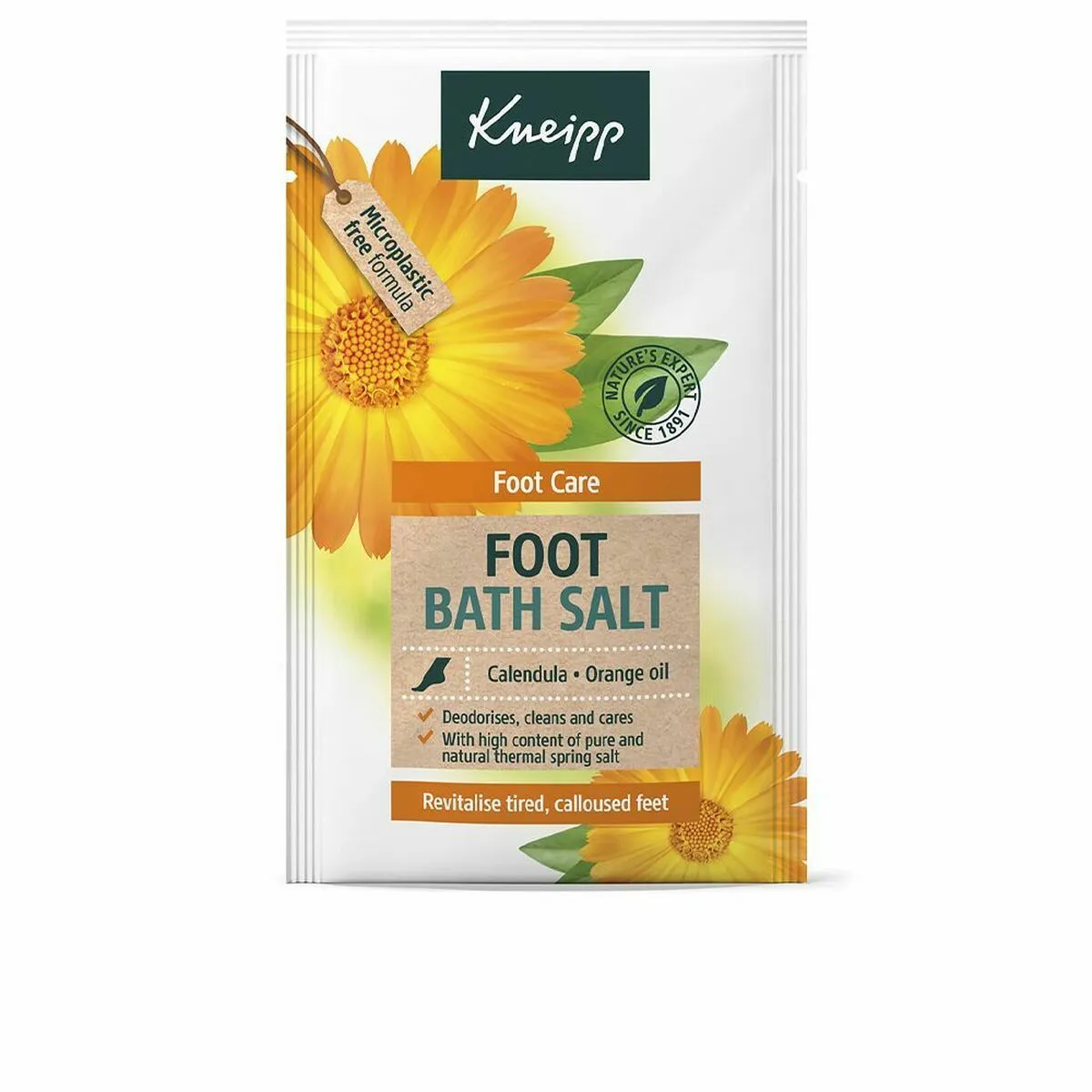 Sali da Bagno Kneipp Foot Care Calendula Olio d'arancia 40 g