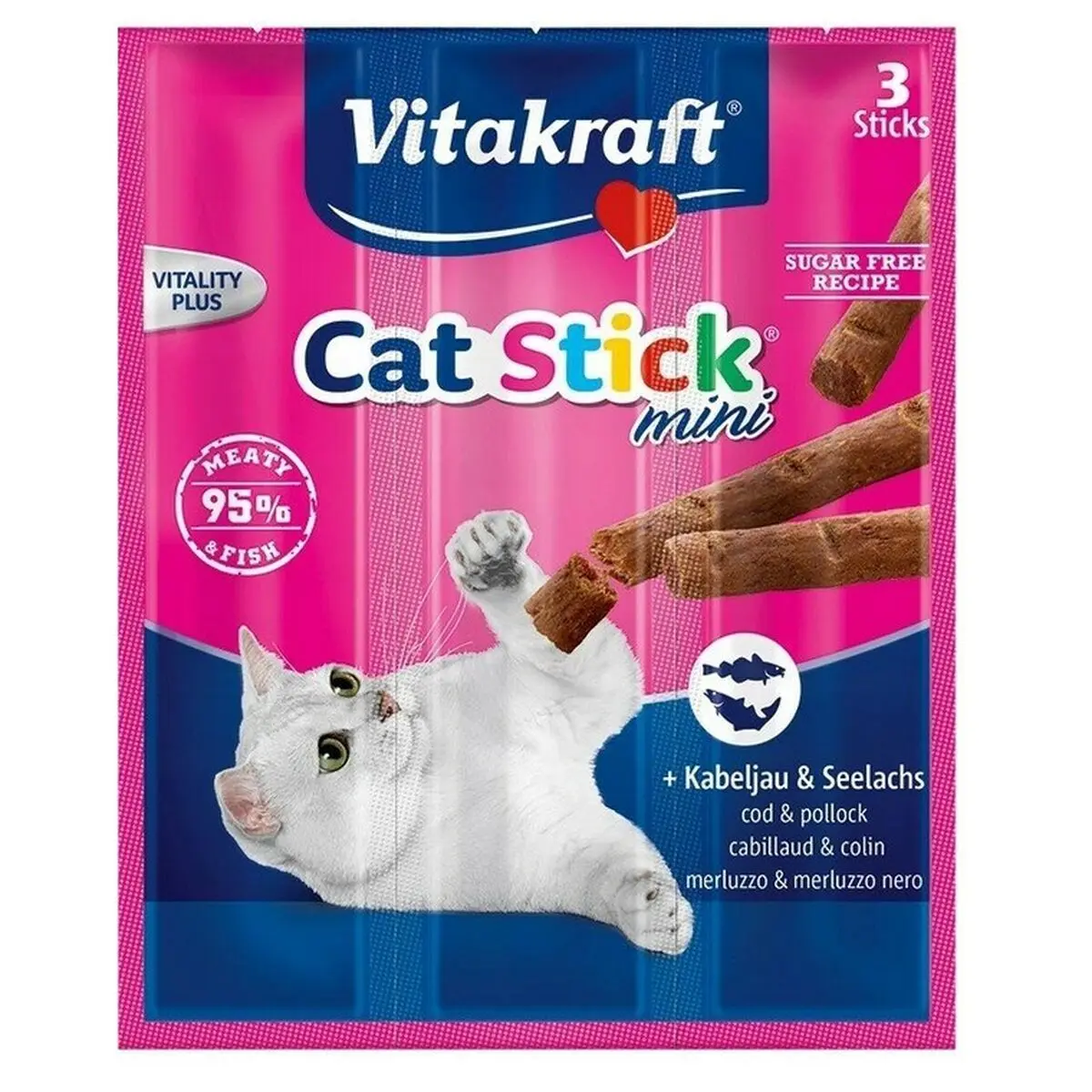 Spuntino per Cat Vitakraft CatStick Classic Pesce