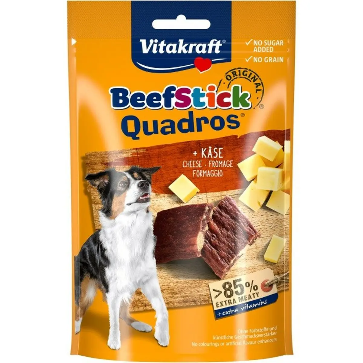 Snack per Cani Vitakraft Beef Stick Quadros Cheese Maiale 70 g