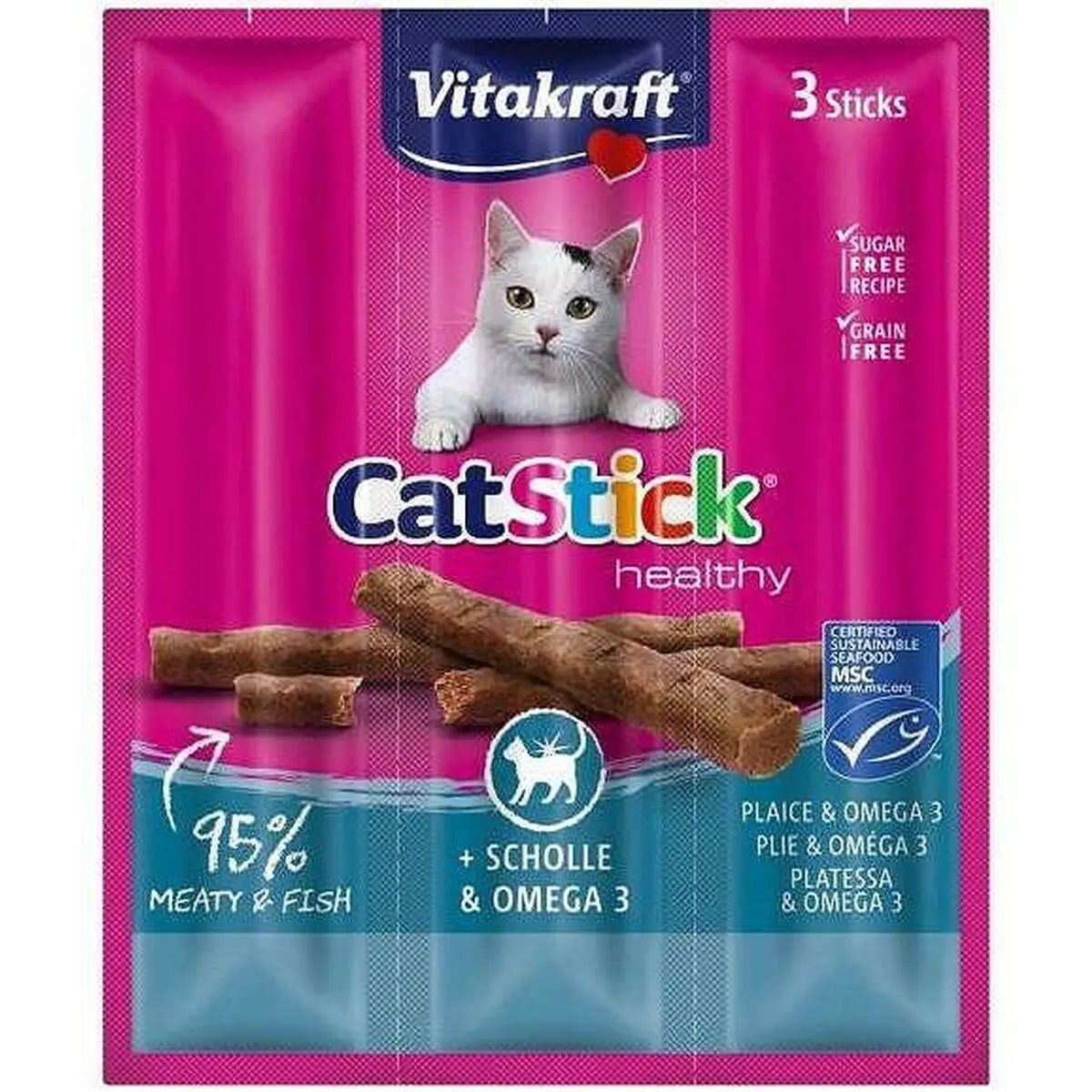 Spuntino per Cat Vitakraft CatStick Mini Pesce