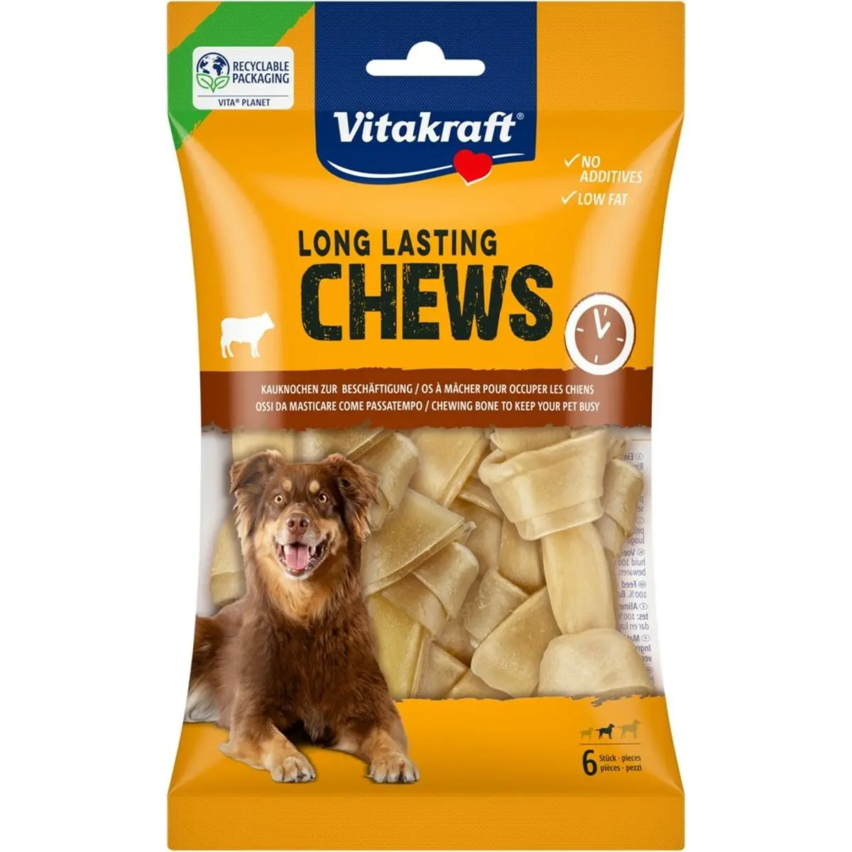 Snack per Cani Vitakraft Long Lasting Chews Beef Carne di manzo e vitello 175 g