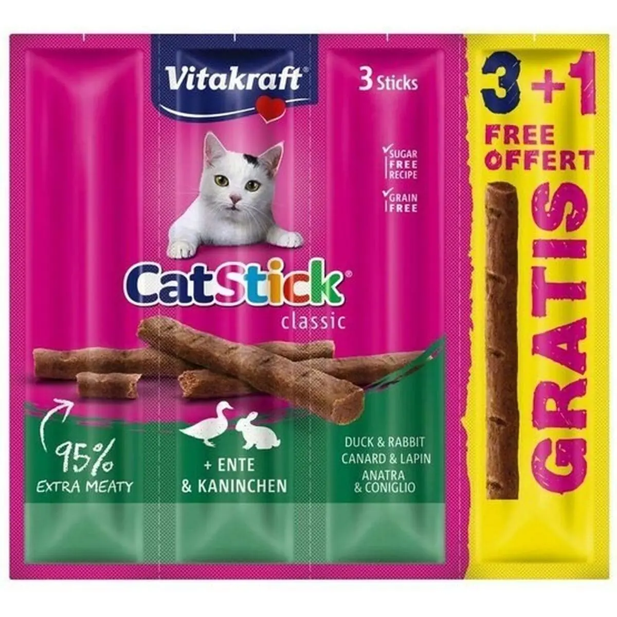 Spuntino per Cat Vitakraft CatStick Duck