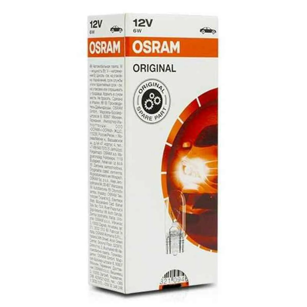 Lampadina per Auto Osram W6 12V 6W (10 pcs)