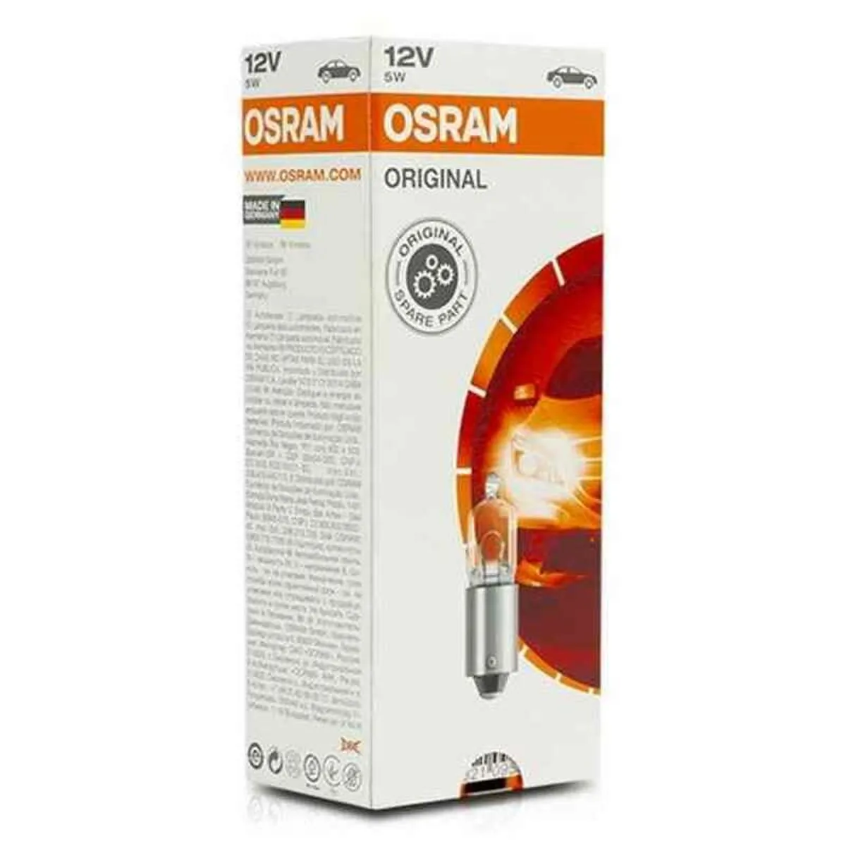 Lampadina per Auto Osram BA9S 12V (10 pcs)