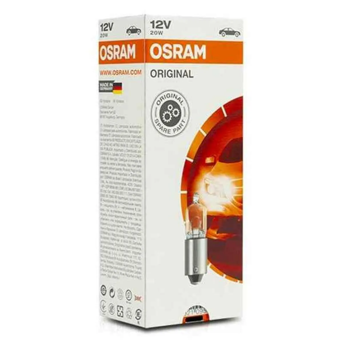 Lampadina per Auto Osram BA9S 12V 20W (10 pcs)