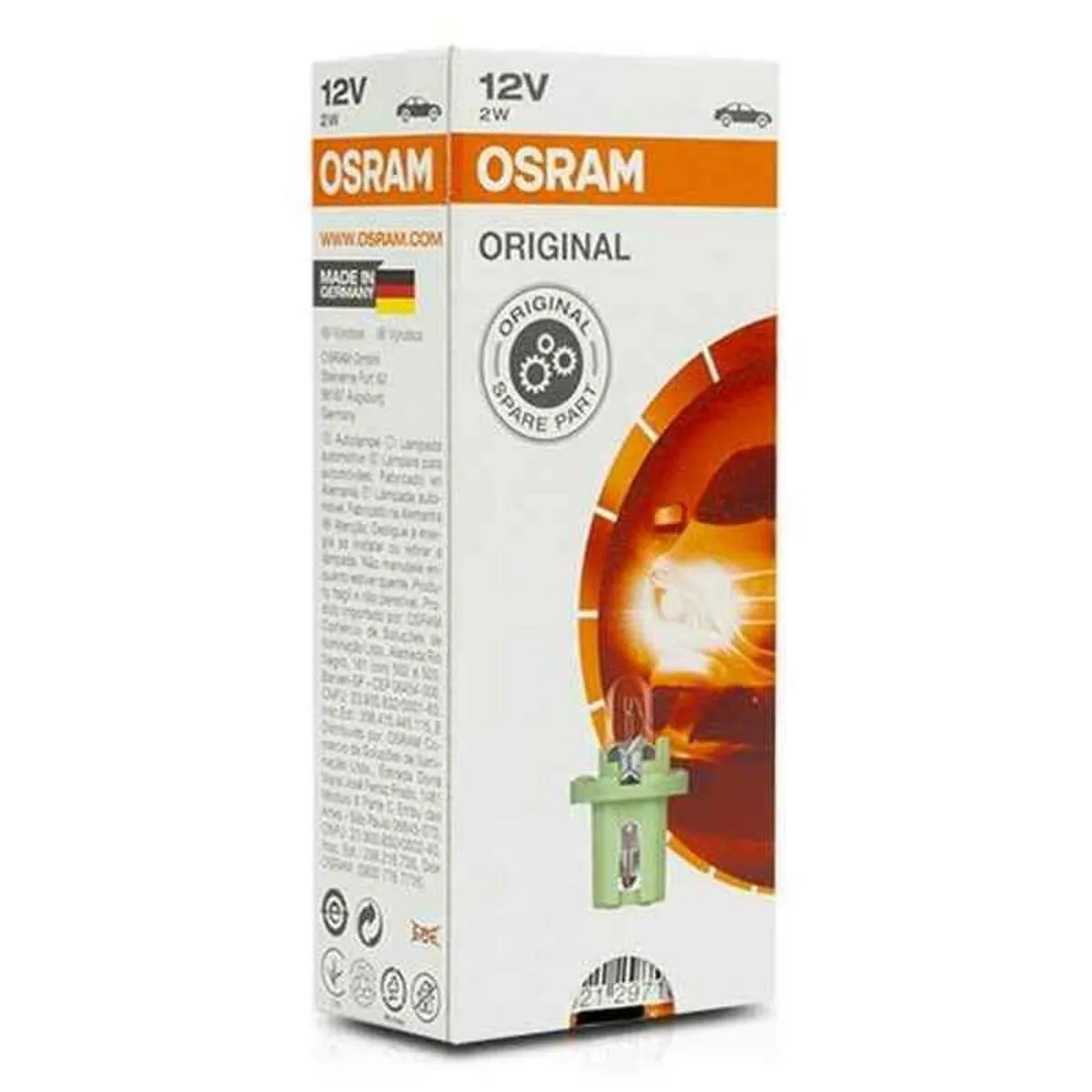 Lampadina per Auto Osram B8  12V 2W (10 pcs)