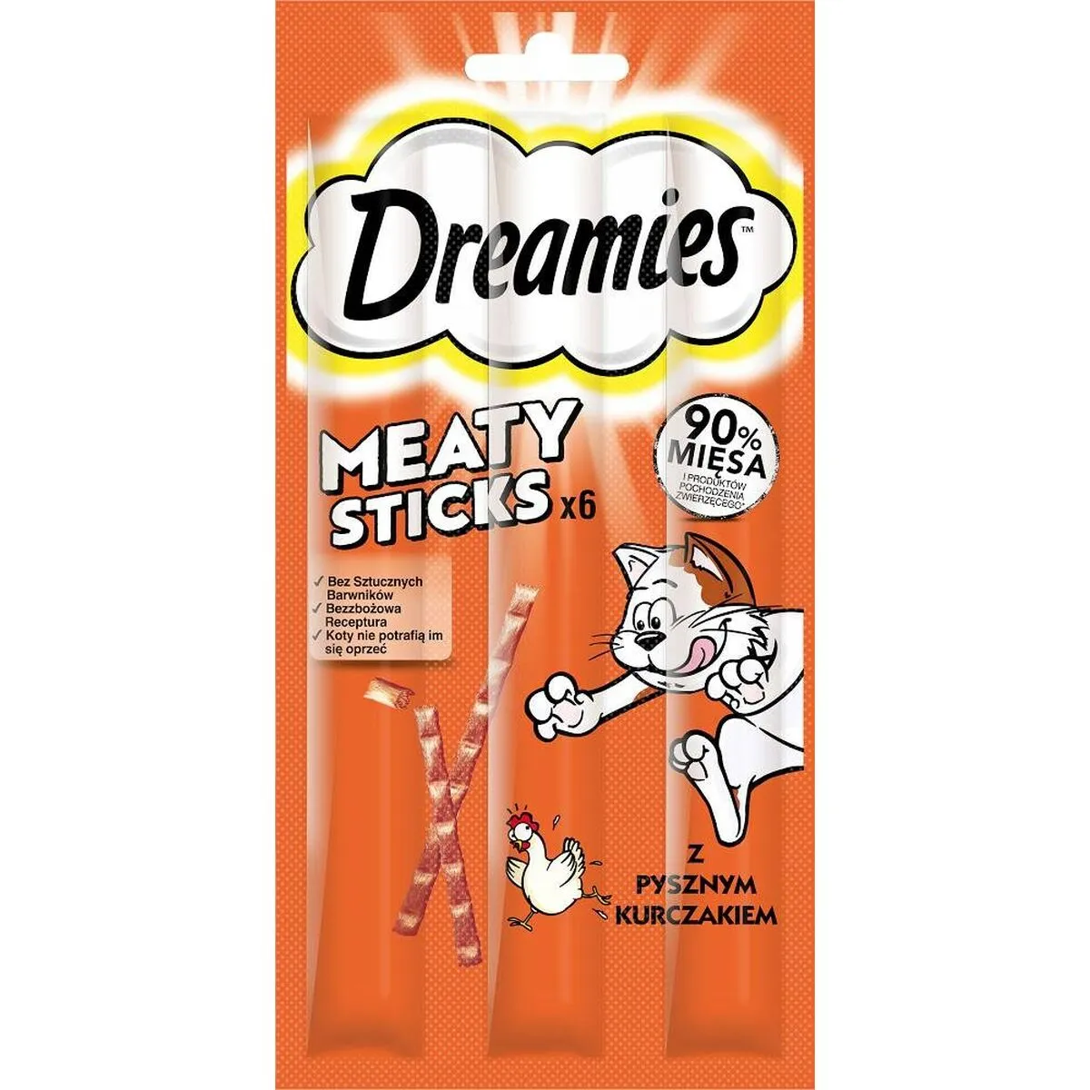 Spuntino per Cat Dreamies Meaty Sticks 30 g Pollo