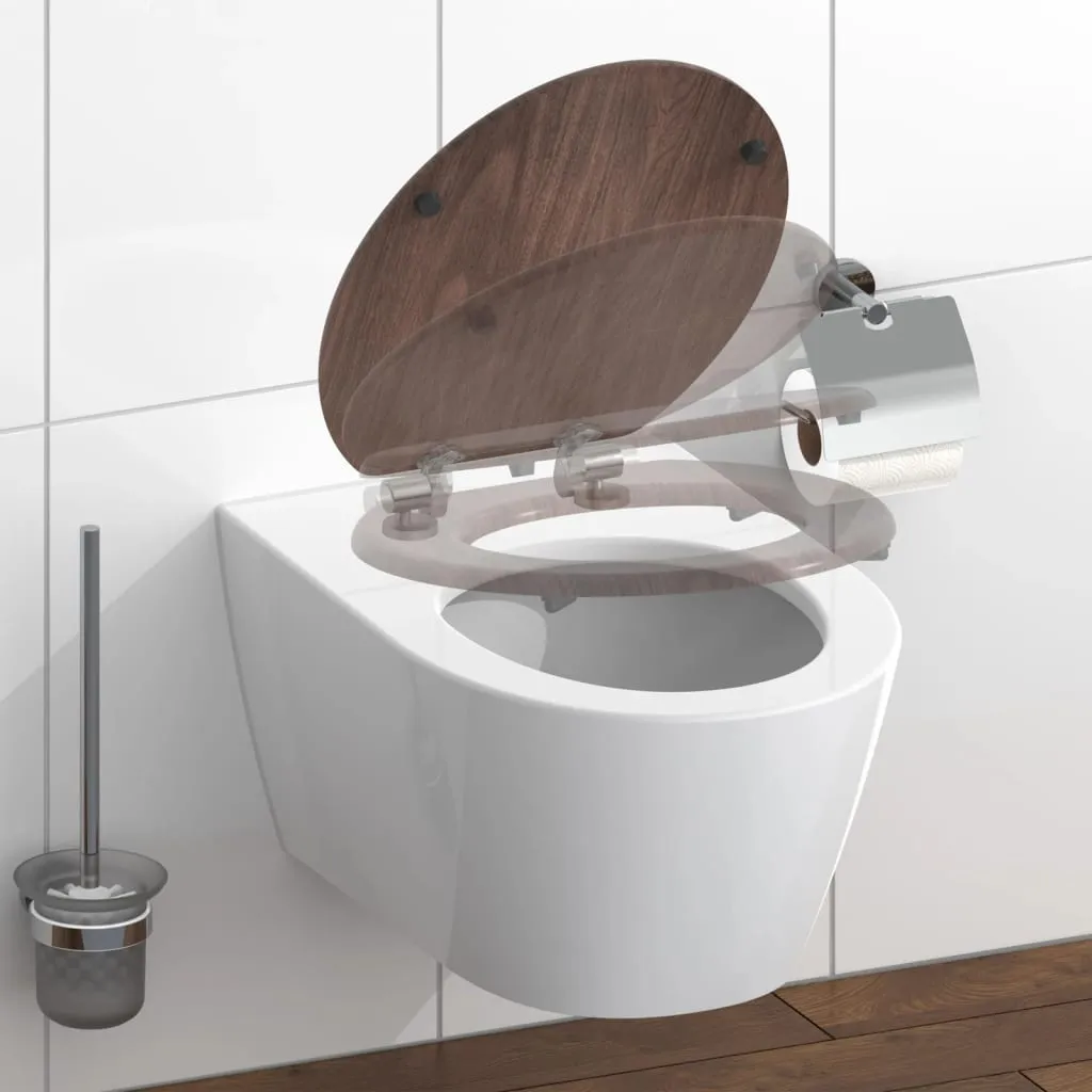 SCHÜTTE Tavoletta WC con Chiusura Ammortizzata DARK WOOD MDF