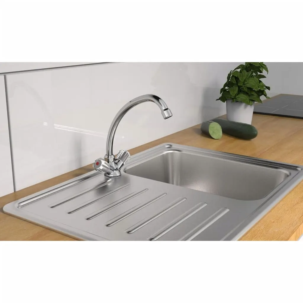 SCHÜTTE Miscelatore Lavabo con 2 Maniglie BRILLANT Cromato