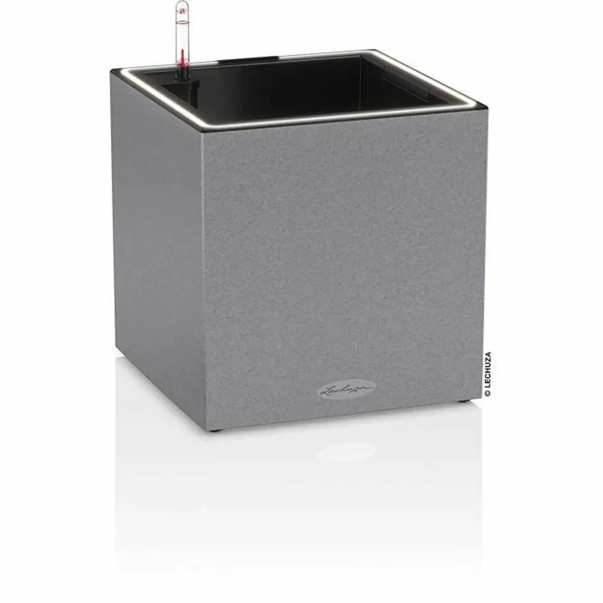 Vaso Autoirrigante Lechuza Grigio 30 x 30 cm LED