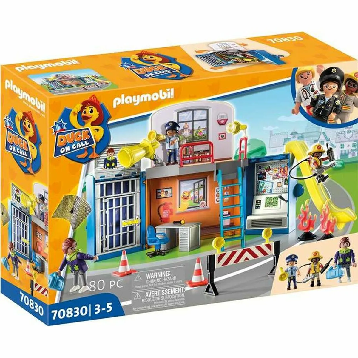 Playset Playmobil Duck on Call Poliziotto Stazione base 70830 (70 pcs)