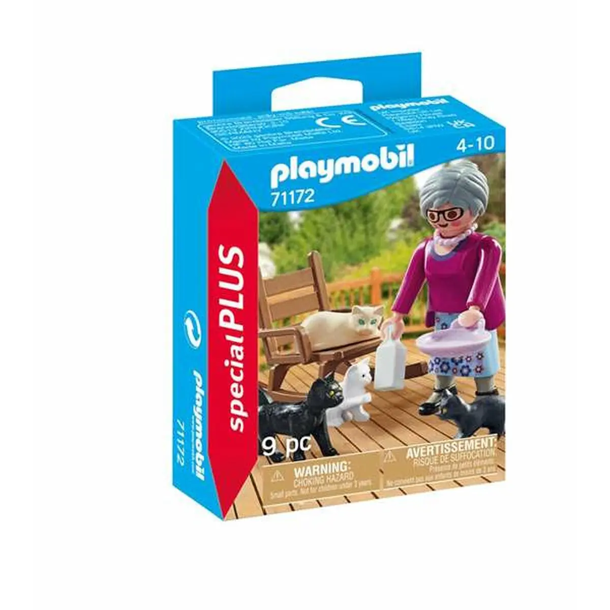 Playset Playmobil Special Plus: Grandmother with Cats 71172 9 Pezzi