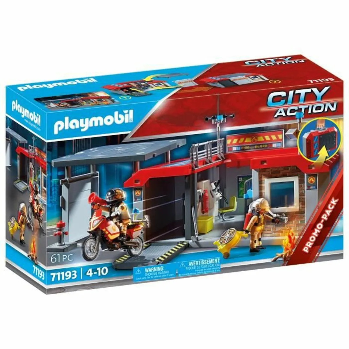 Playset Playmobil 71193 Pompiere 61 Pezzi