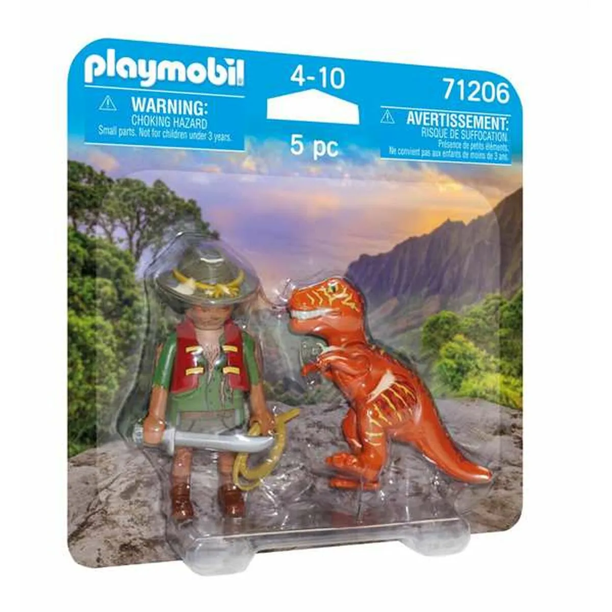 Figure Articolate Playmobil 71206 Dinosauro Esploratore 5 Pezzi Duo