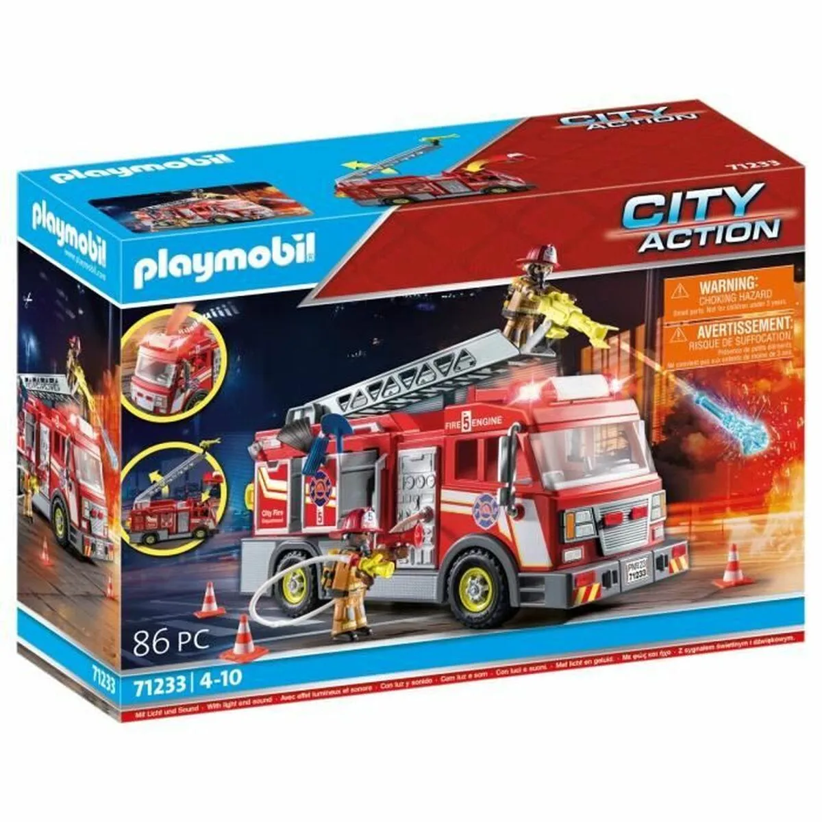 Playset Playmobil Fire Truck City Action 1 Pezzi