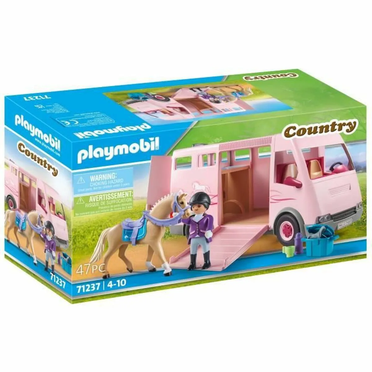 Playset di Veicoli Playmobil 71237 Cavallo 47 Pezzi