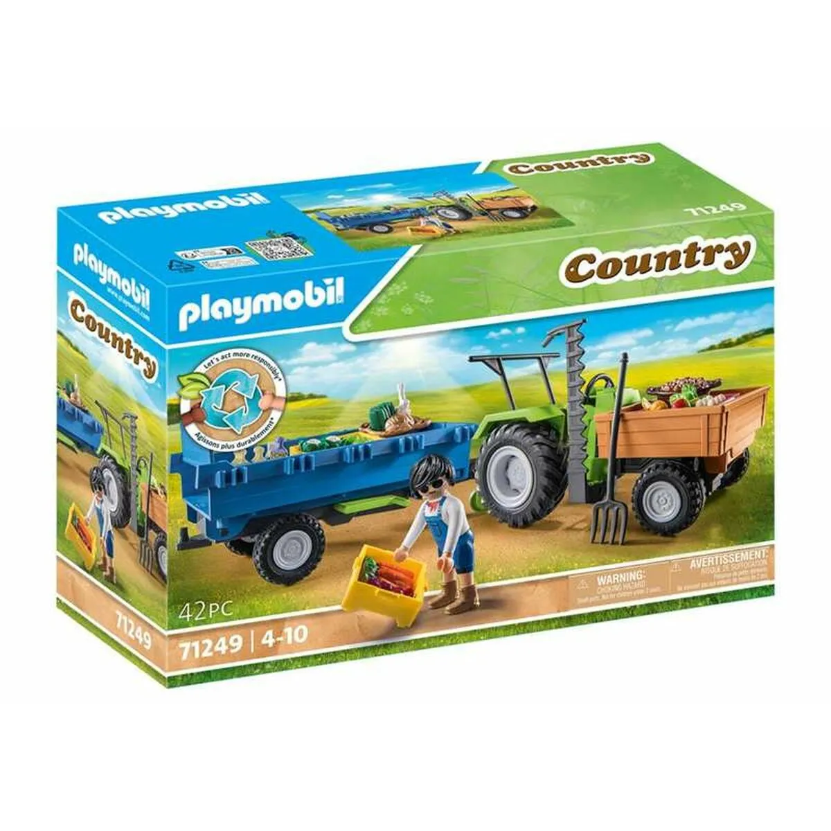 Playset Playmobil Country Tractor 42 Pezzi