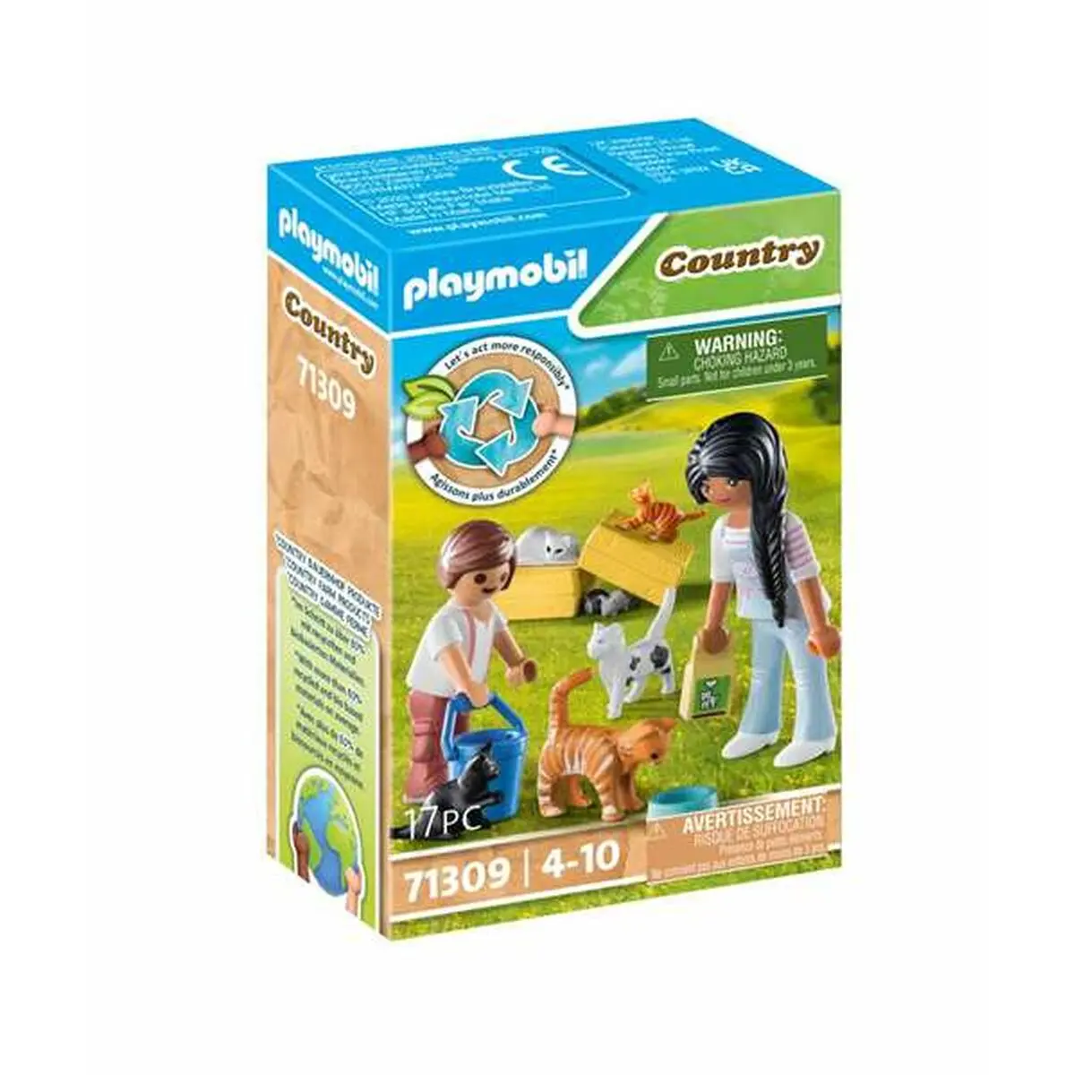 Playset Playmobil Country Gatti 17 Pezzi