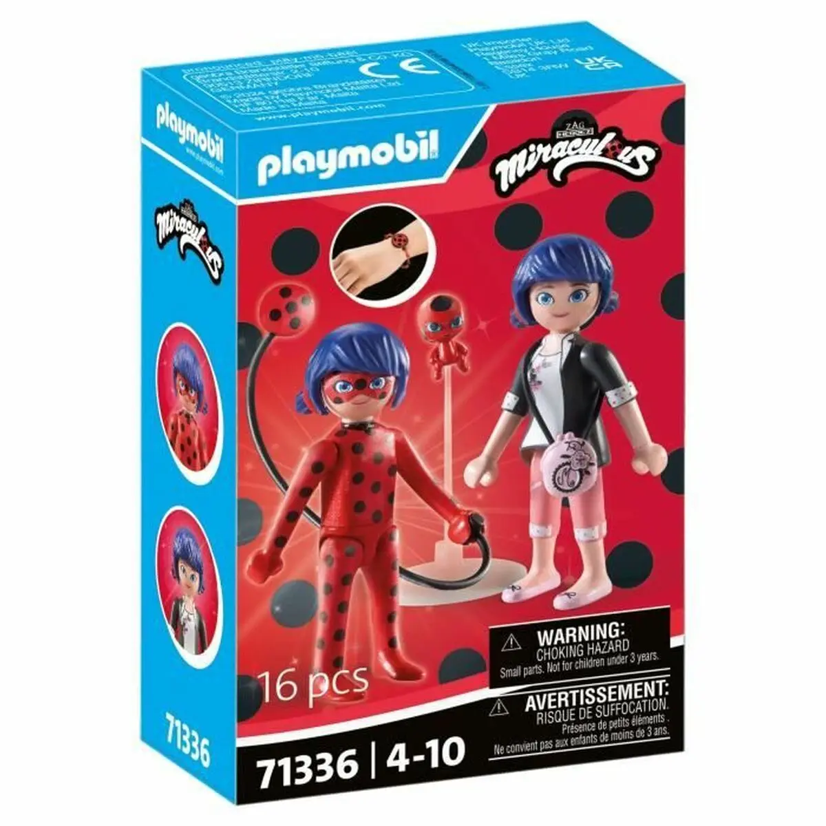 Playset Playmobil 71336 Miraculous: Marinette & Ladybug 16 Pezzi