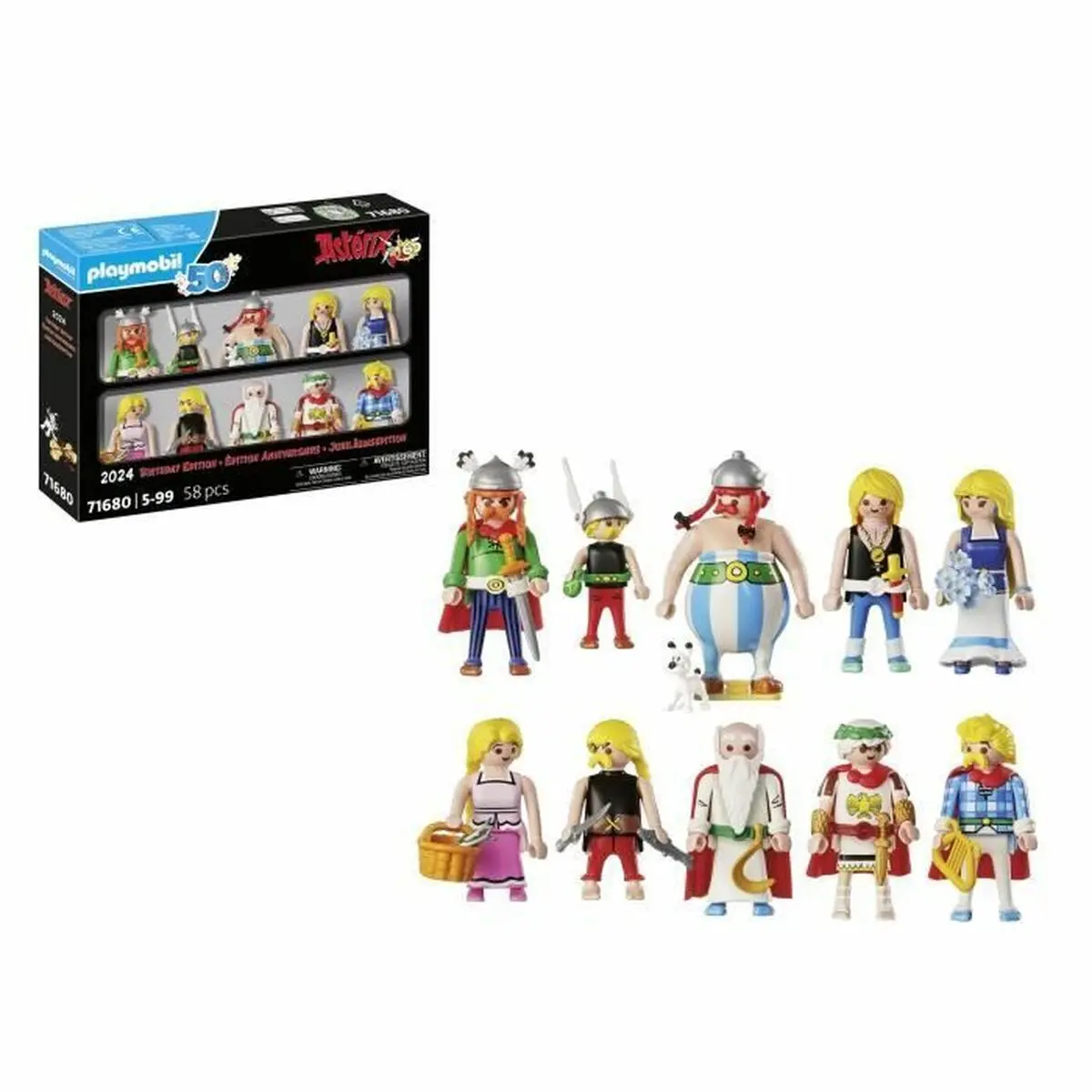 Set di Cifre Playmobil 71680 Asterix, Caesar and the Indomitable Gauls 58 Pezzi