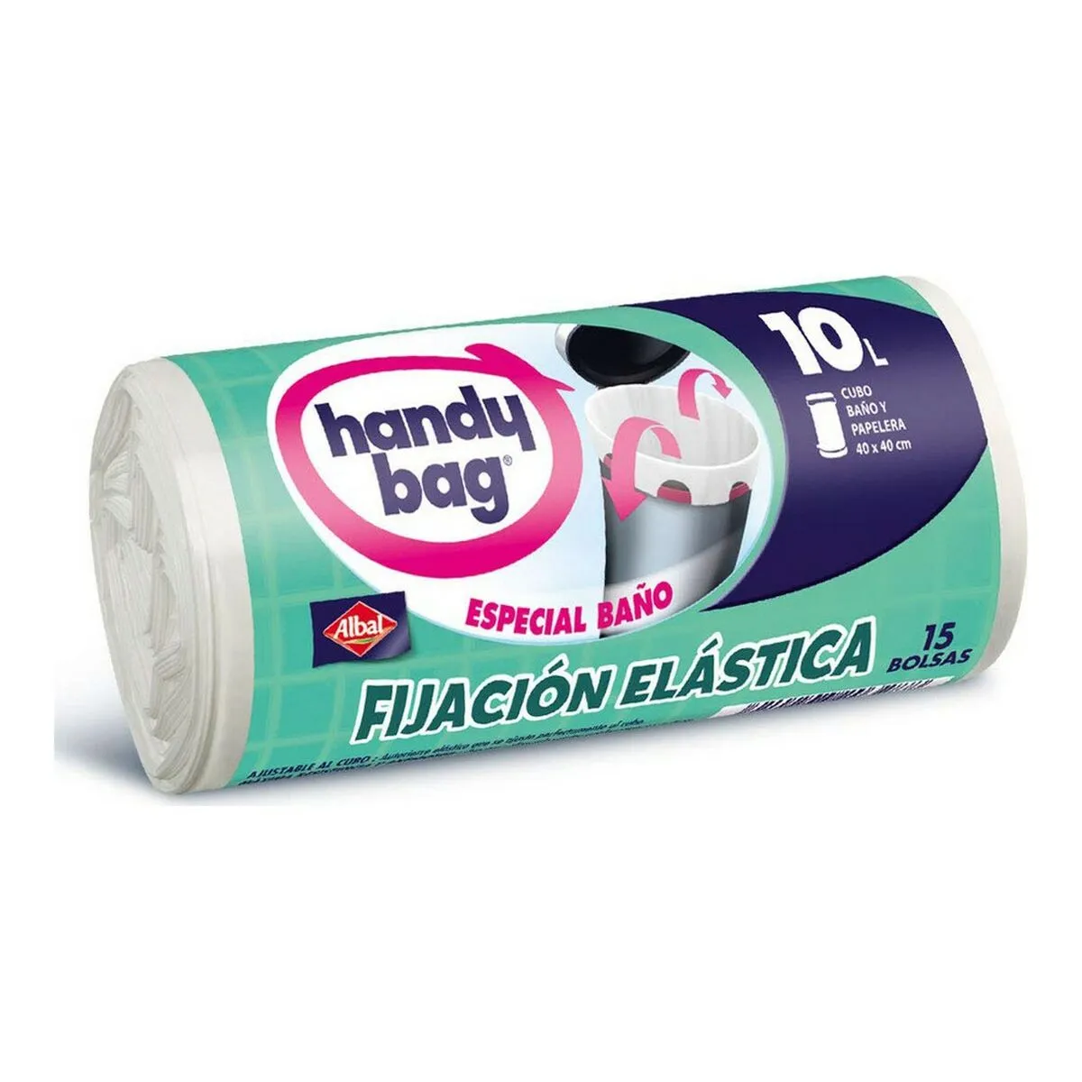 Sacchetti per la Spazzatura Albal Handy Bag Profumato Bagni 15 x 10 L