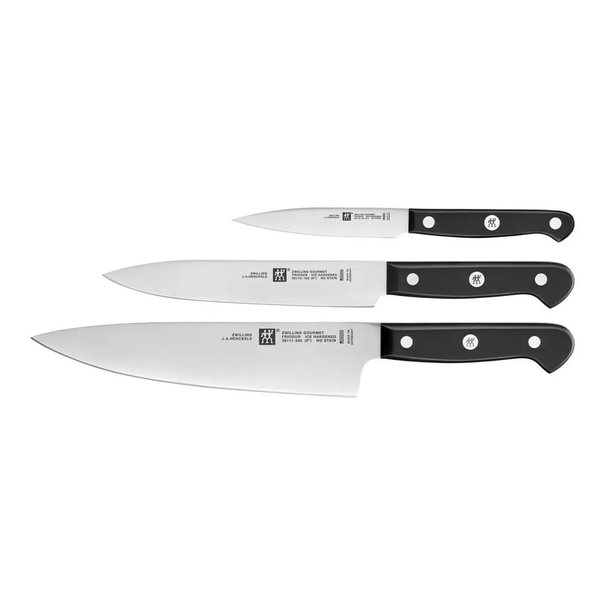 Set di Coltelli Zwilling 36130-003-0 Nero Plastica Acciaio forgiato 20 cm 16 cm 10 cm (3 Unità)