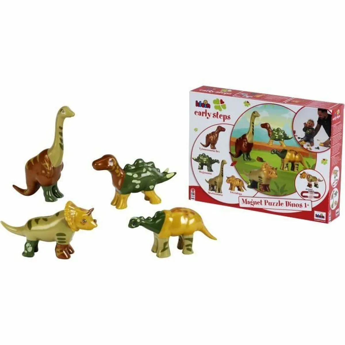 Set di Costruzioni Klein Magnet Dino Puzzle Multicolore