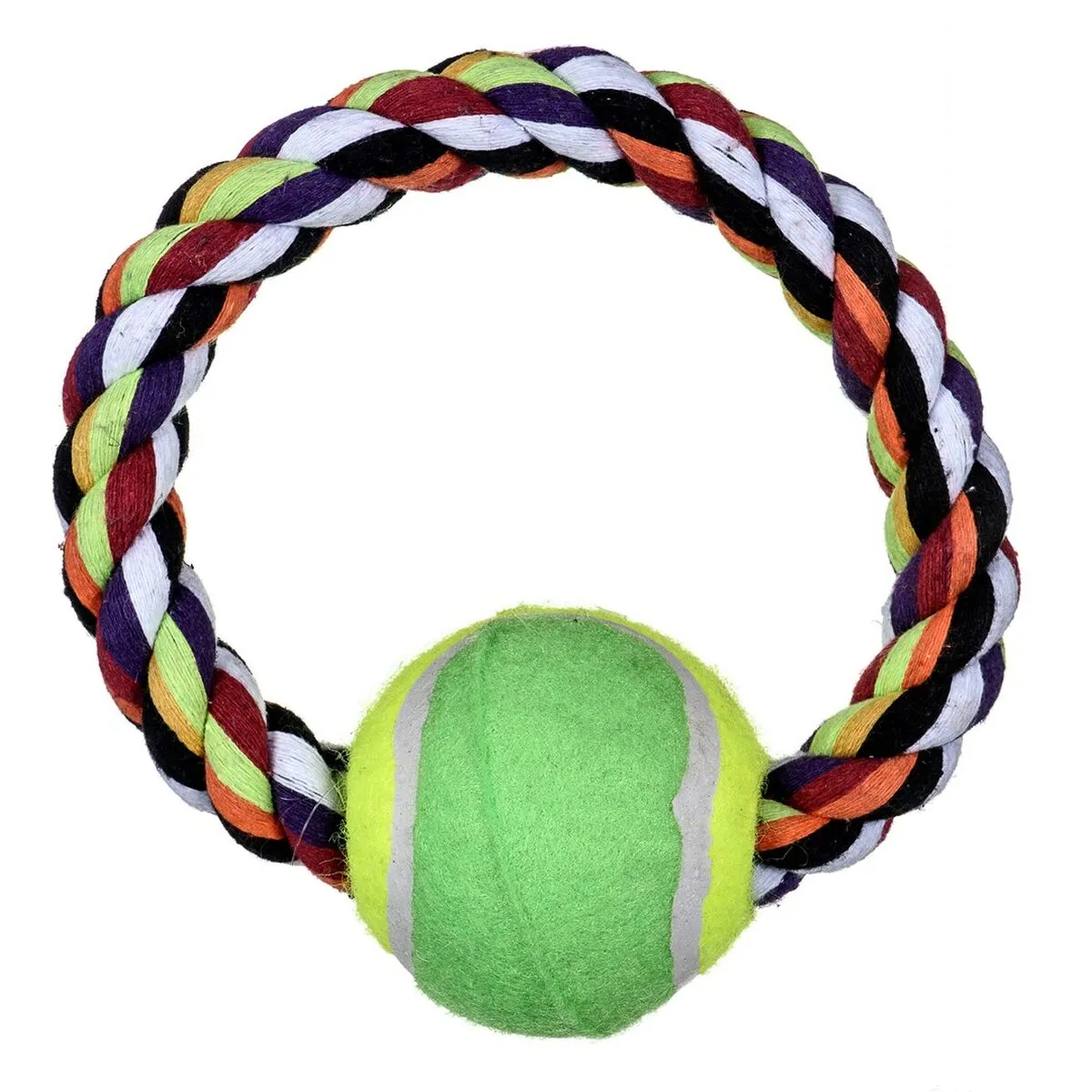 Giocattoli per cani Trixie Tennis Multicolore Poliestere Cotone