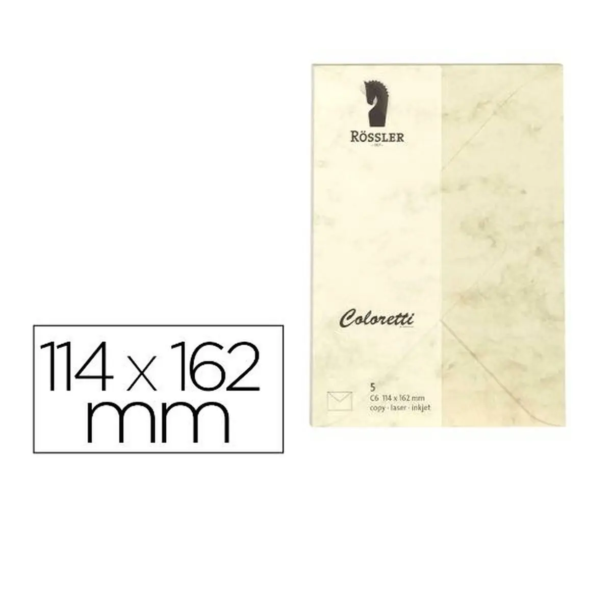 Buste Rossler Papier 220705506 Marrone Carta 114 x 162 mm