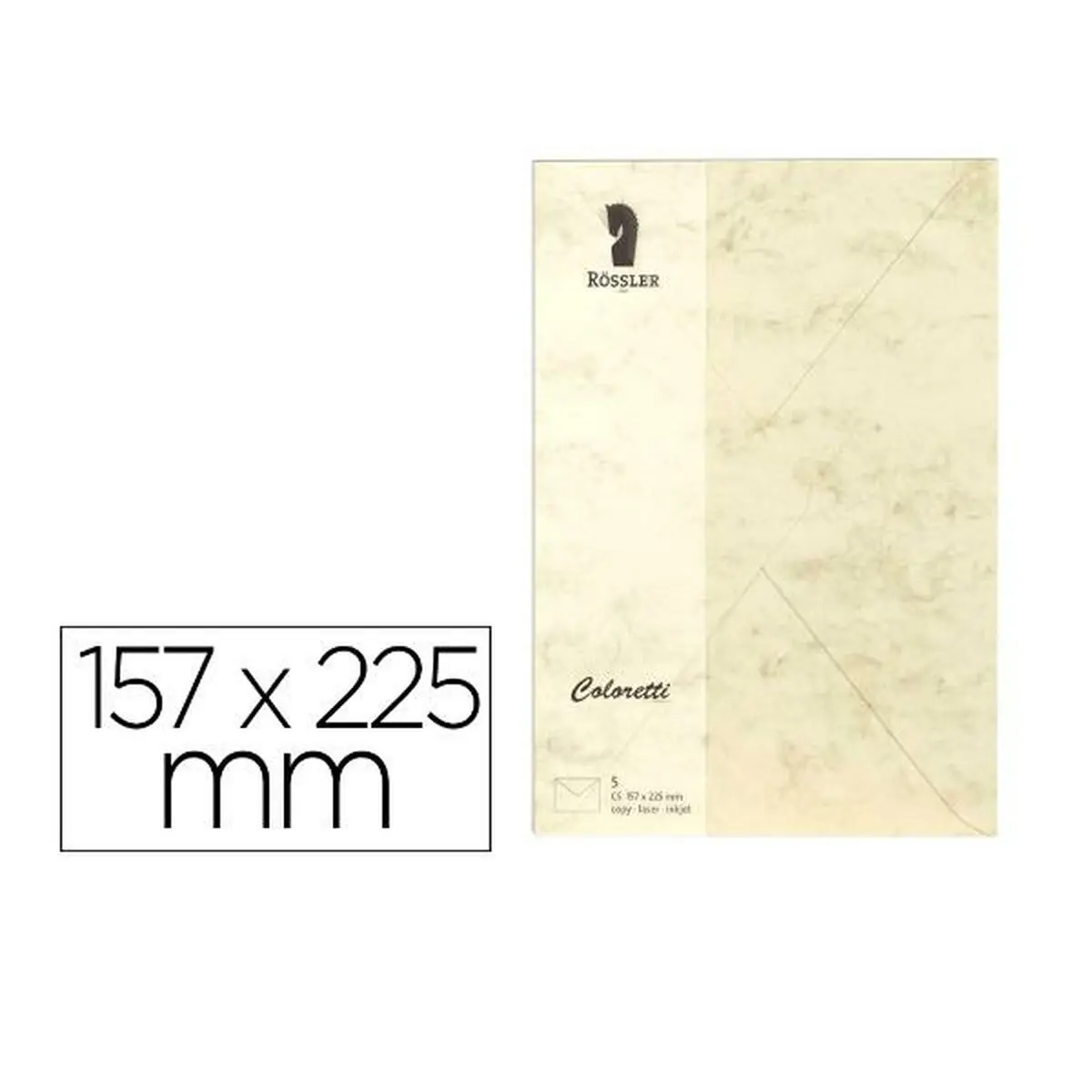 Buste Rossler Papier 220711506 Marrone Carta 157 x 225 mm