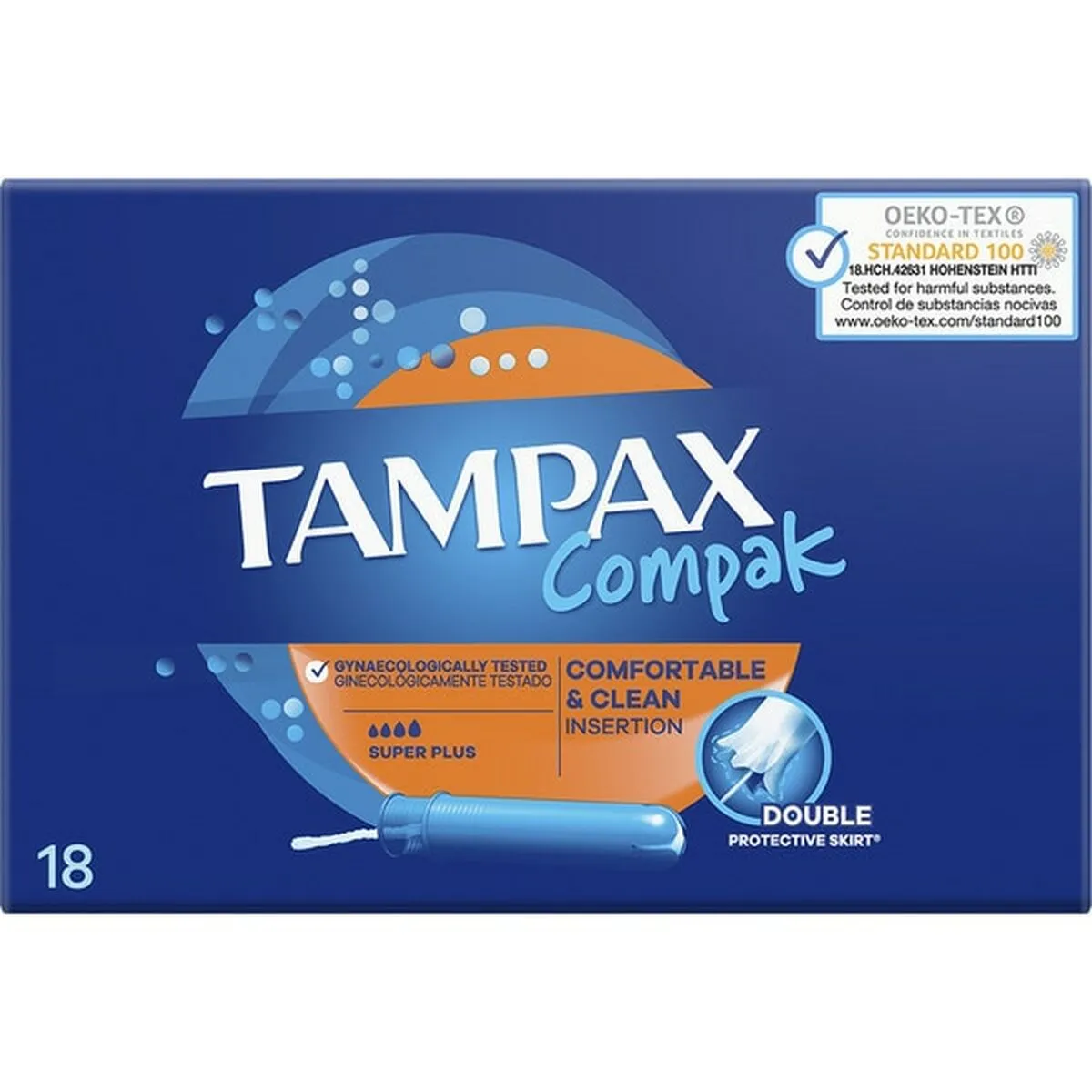 Assorbente Interno Super Plus Tampax Compak 18 Unità