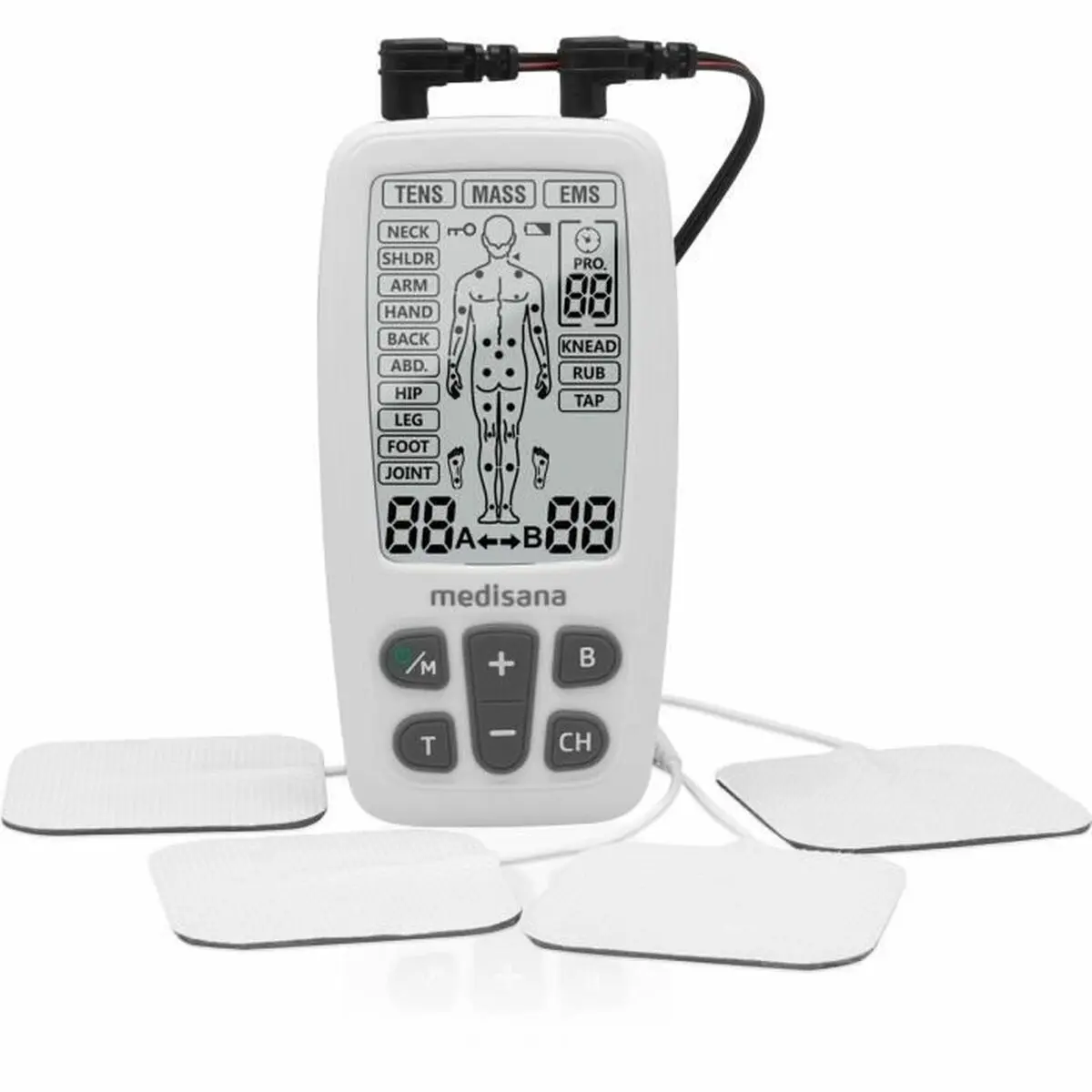 Elettrostimolatore Muscolare Medisana Nero/Bianco