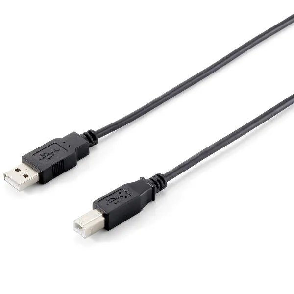 USB 2.0 CABLE A->B M/M 1,0M, BLACK