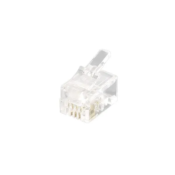 MODULAR PLUG RJ11 4P4C, (6U") UNSHI