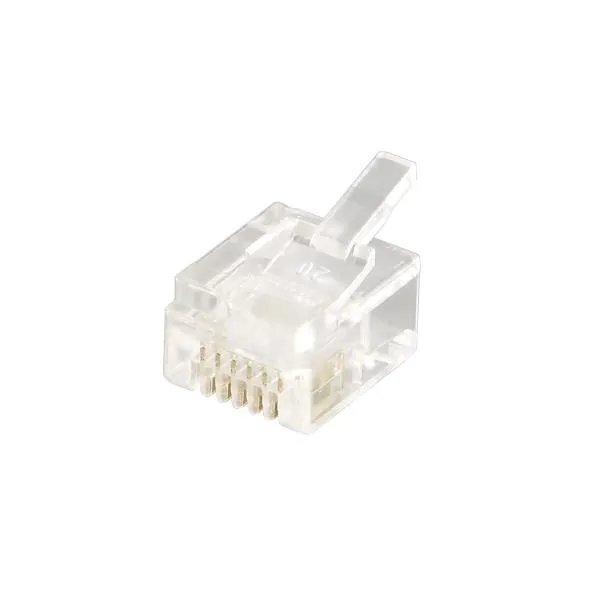 MODULAR PLUG RJ12 6P6C (6U") UNSHIE