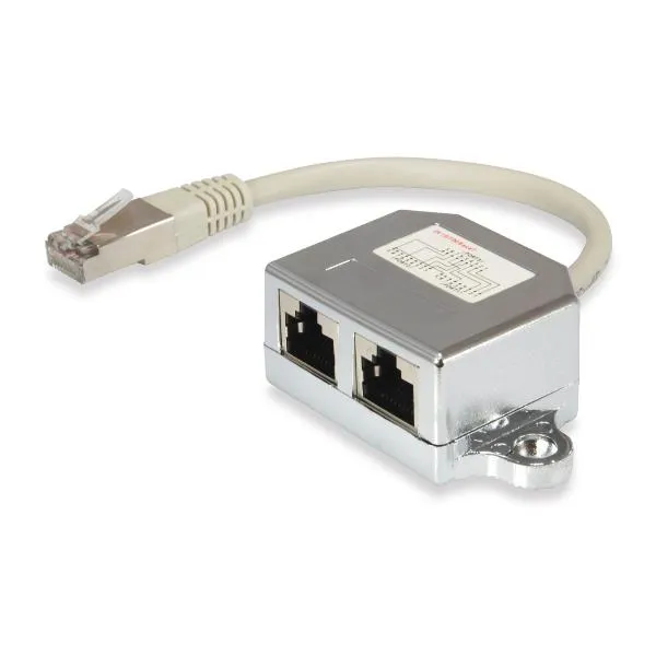 RJ45 SPLITTER 8P8C PLUG -> 2 X 8P4C