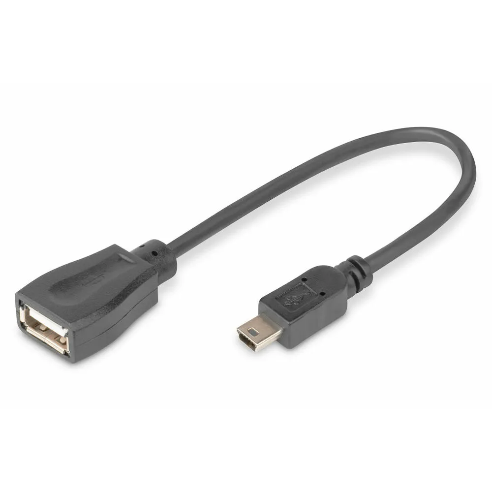 Cavo OTG USB 2.0 Micro Digitus AK-300310-002-S Nero 20 cm