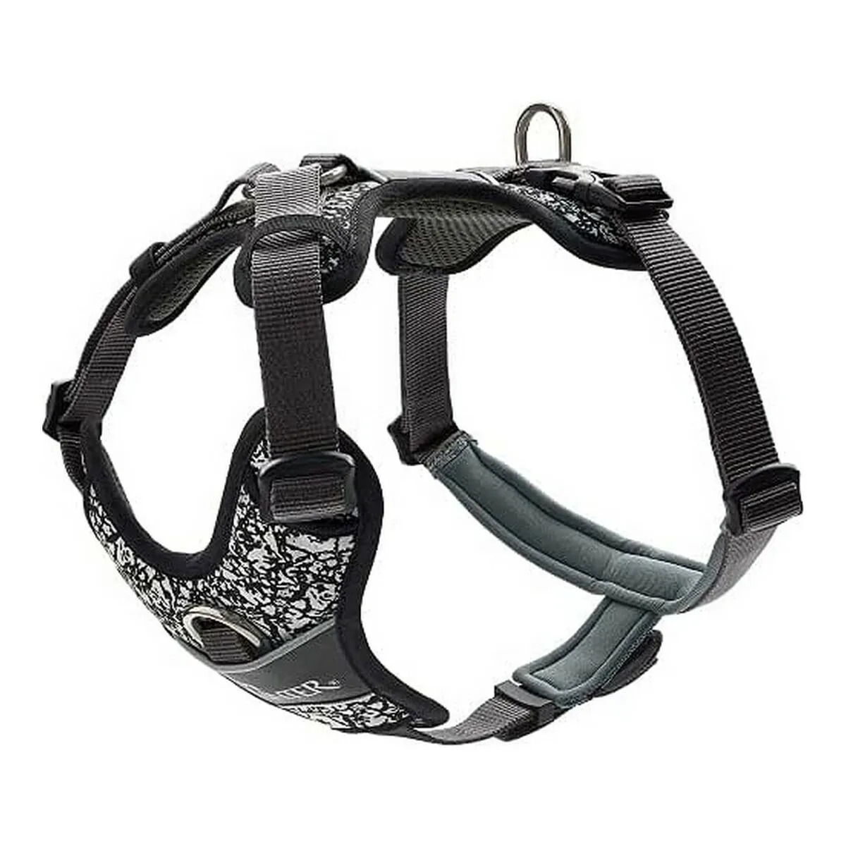 Imbracatura per Cani Hunter Divo Riflettente Nero/Grigio Taglia S (45-56 cm)