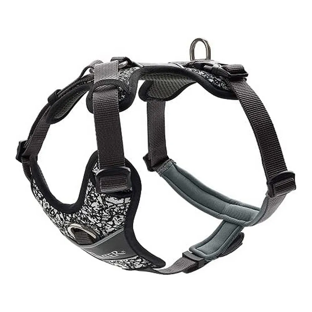 Imbracatura per Cani Hunter Divo Riflettente Nero/Grigio Taglia S/M (52-68 cm)