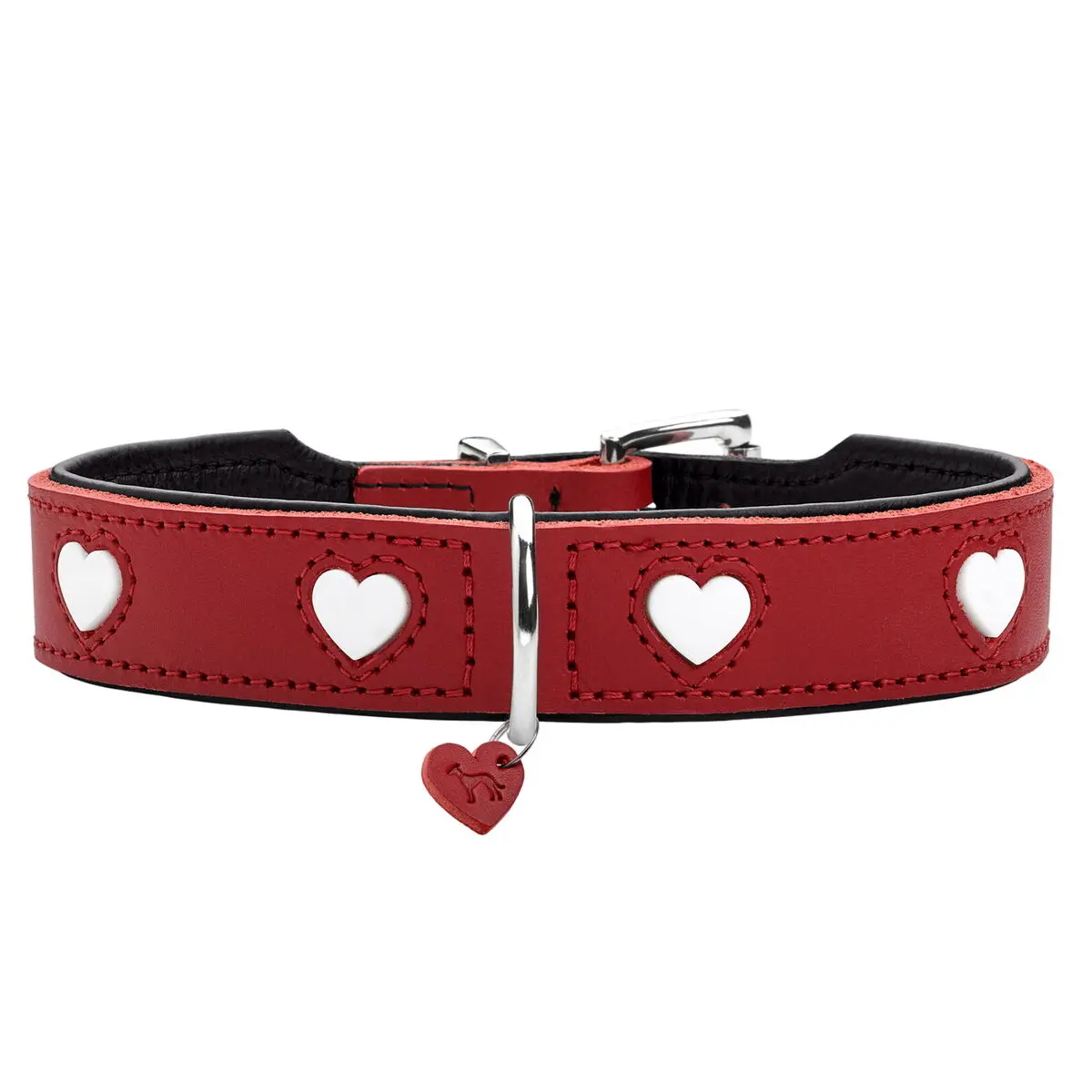 Collare per Cani Hunter Love XS/S 30-34 cm Rojo/Blanco