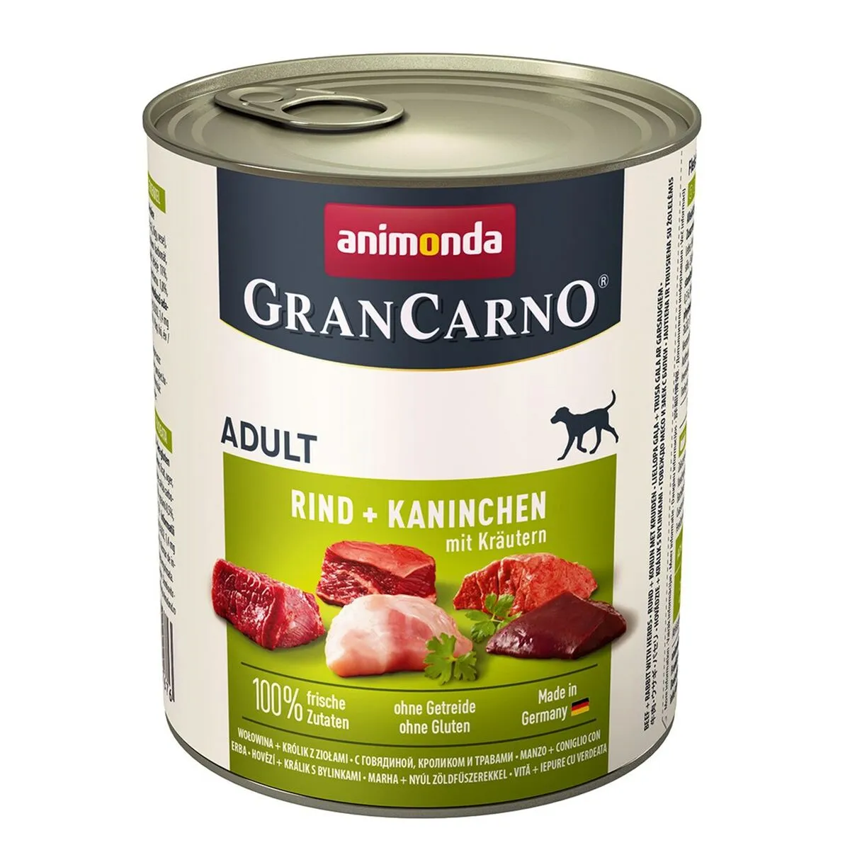 Cibo umido Animonda GranCarno Adult Carne di vitello Coniglio 800 g