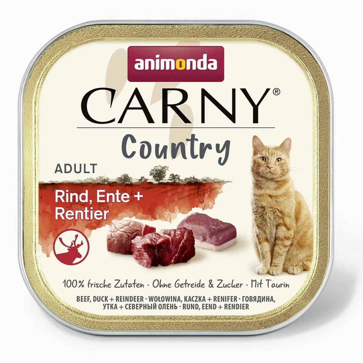 Cibo per gatti Animonda Carny Country Beef Pato + Reno Carne di manzo e vitello 100 g