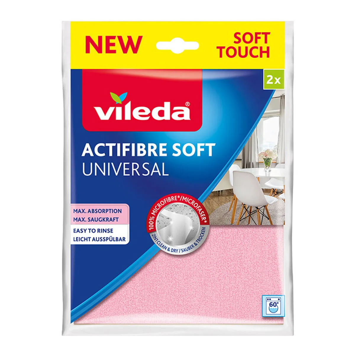 Panni Vileda Actifibre Soft 171813 2,72 x 2 x 56 x 2 cm (2 Unità)