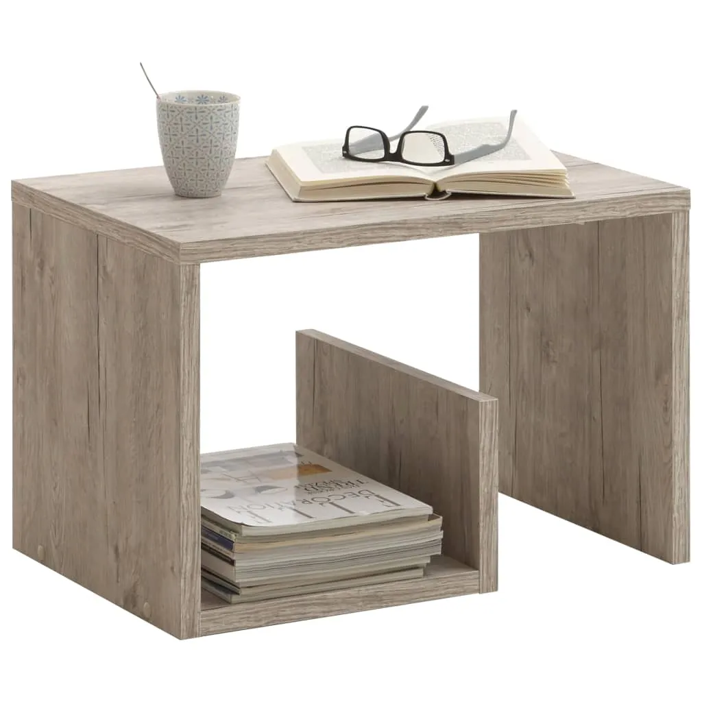 FMD Tavolino da Caffè 2 in 1 59,1x35,8x37,8 cm Rovere Sabbia