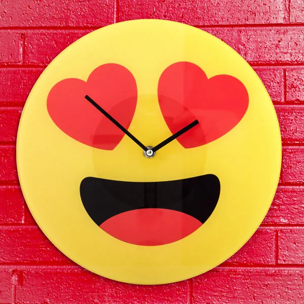 Orologio da Parete Emoticon Cuori 