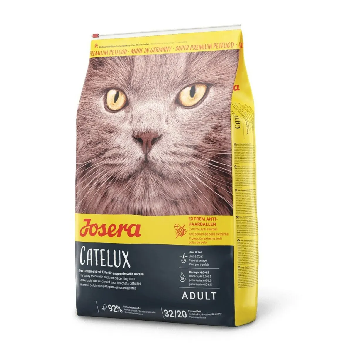 Cibo per gatti Josera 9610 Adulto Anatra Uccelli Patate 10 kg