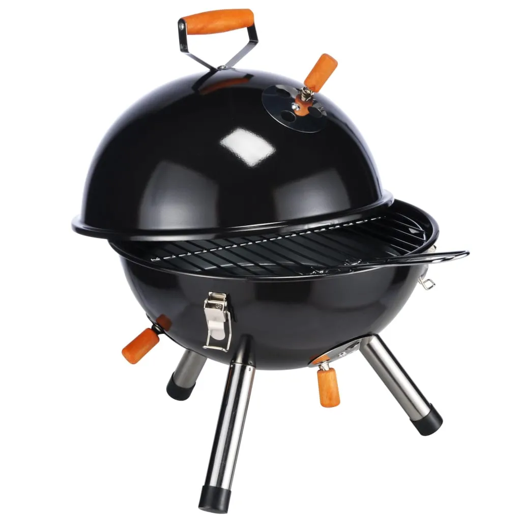 HI Mini Griglia Kettle per Barbecue a Carbone Nera