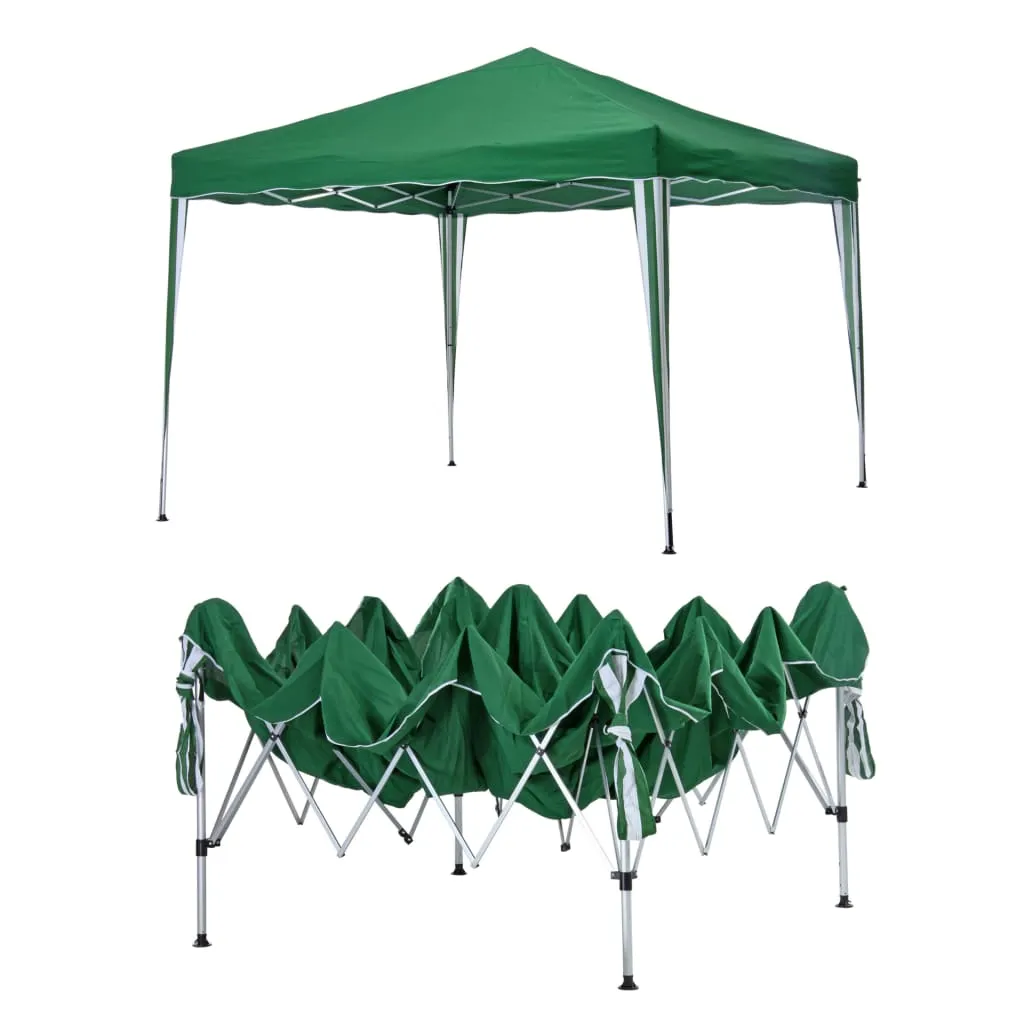 HI Gazebo Pieghevole 3x3 m Verde