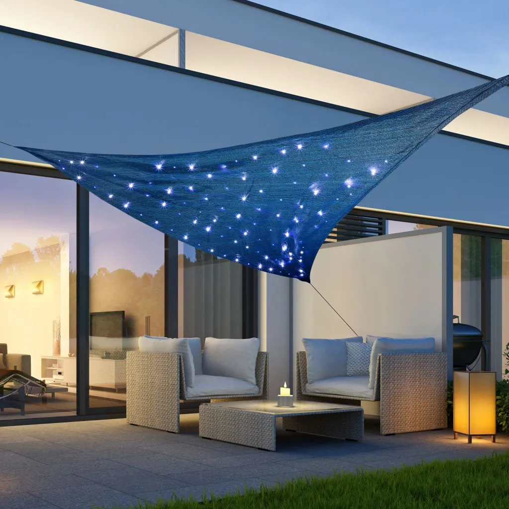 HI Vela Parasole con 100 LED Azzurra 3,6x3,6x3,6 m